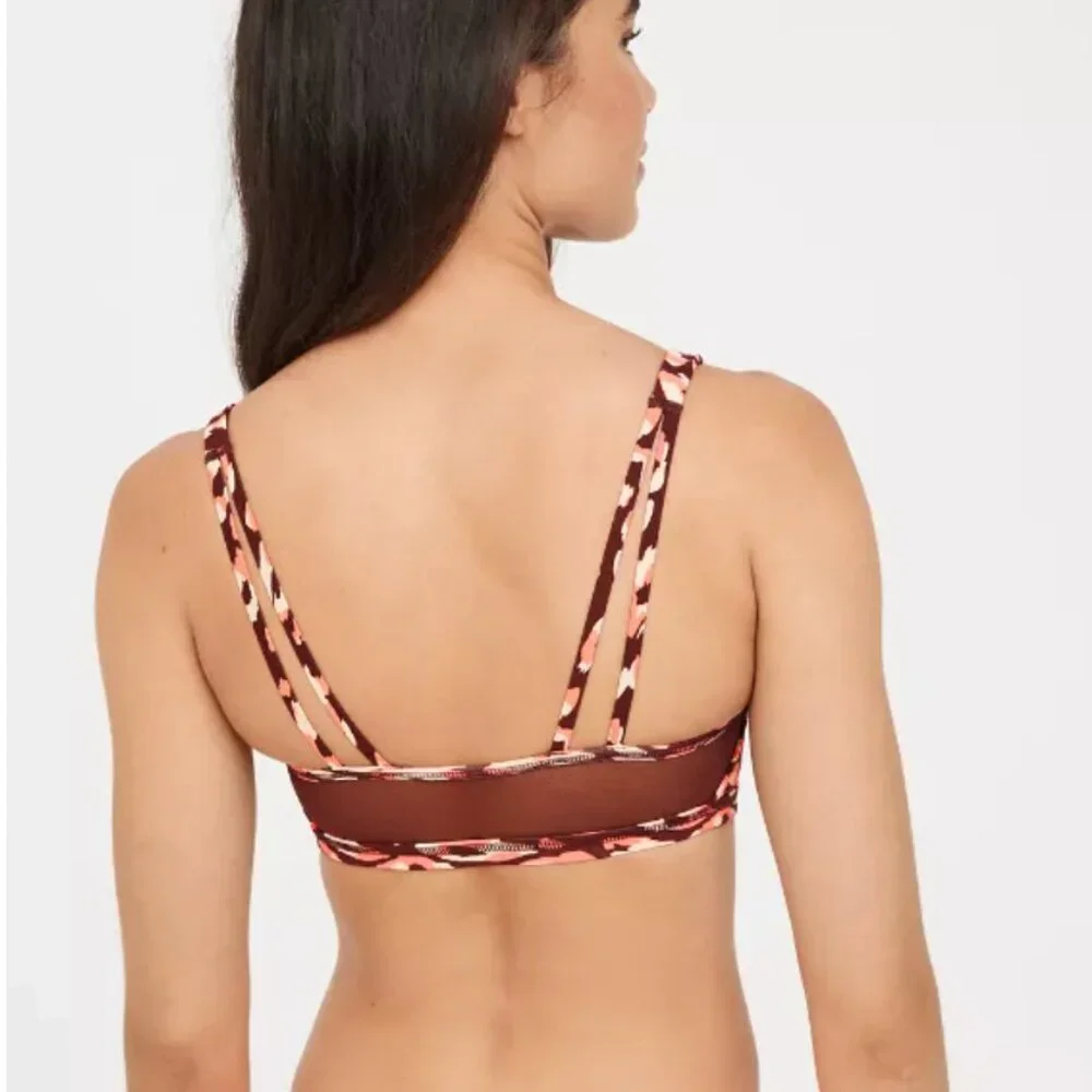 OFFLINE By Aerie Goals Plunge Sports Bra – Maplewood – Size M